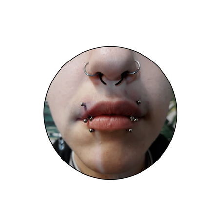 mouth curation piercing by Val the Impaler at Manchester tattoo and piercing company