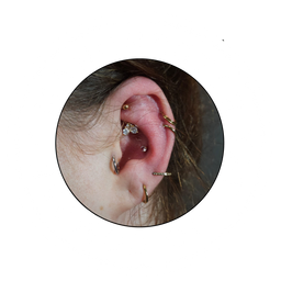 ear curation piercing by Val the Impaler out if Manchester tattoo and piercing company